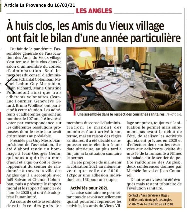 Article la provence 160322