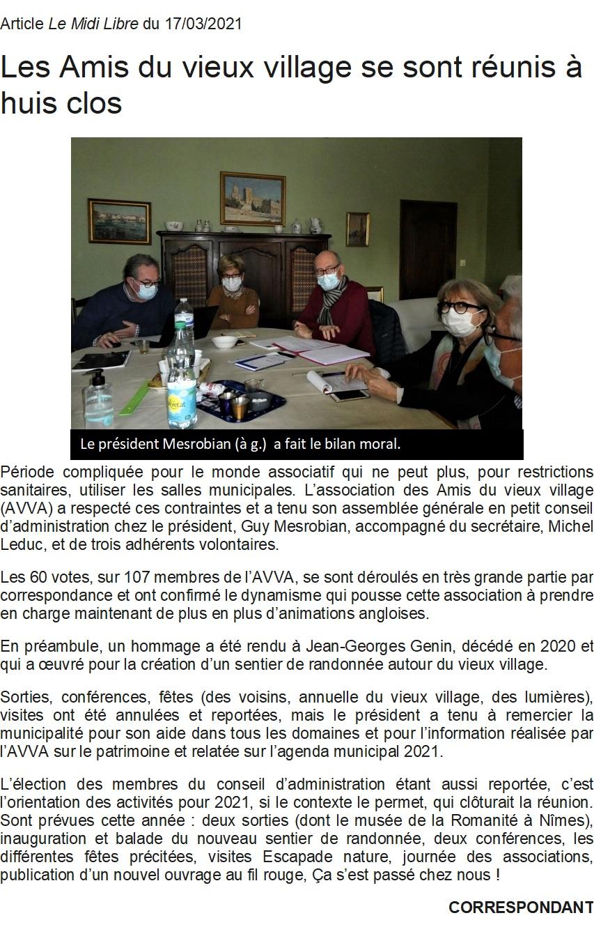 Article le midi libre 170321